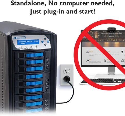 Vinpower Digital HDDShark 1 إلى 14 ناسخ القرص الصلب SATA المستقل يدعم سرعة نقل 2.5 بوصة و3.5 بوصة HDD SSD 75 ميجابايت/ثانية in Saudi Arabia