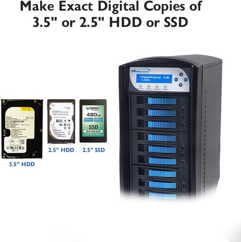 Vinpower Digital HDDShark 1 إلى 14 ناسخ القرص الصلب SATA المستقل يدعم سرعة نقل 2.5 بوصة و3.5 بوصة HDD SSD 75 ميجابايت/ثانية in Saudi Arabia