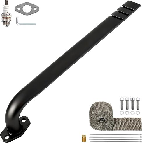 Mini Bike Exhaust Header Pipe Kit Compatible with Monster Mega Moto MMB80 MMB105 Coleman RB100 Motovox MBX10 MBX11 RT100 Minibike 80cc 105cc 79cc Lifan Engine Go Kart Cart Parts in Saudi Arabia