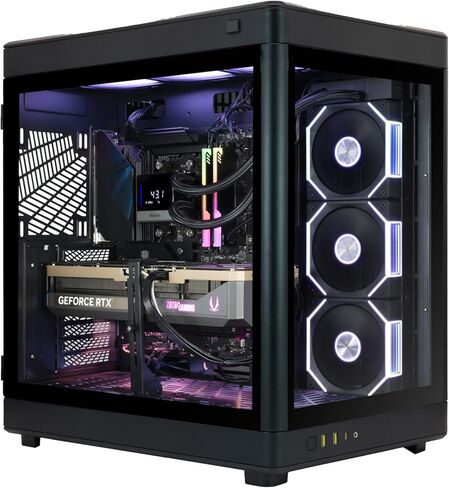 كمبيوتر مكتبي للألعاب ZOTAC MEK AI-Enhanced - NVIDIA GeForce RTX 5090، AMD Ryzen 7 9800X3D يصل إلى 5.2 جيجا هرتز، 32 جيجا DDR5 RGB، 2 تيرابايت NVME M.2 SSD، 1200 واط G PSU، واي فاي، ويندوز 11 in Saudi Arabia