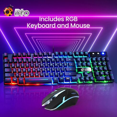 كمبيوتر سطح المكتب Dell Gaming Tower - Intel Core i5-7500 الجيل السابع 3.4 جيجا هرتز - ذاكرة الوصول العشوائي DDR4 سعة 16 جيجابايت - SSD سعة 256 جيجابايت - GeForce GT 1030 - لوحة مفاتيح وماوس RGB - WiFi - Windows 11 Pro - كمبيوتر الألعاب (متجدد) in Kuwait