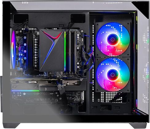كمبيوتر Skytech Gaming Crystal للألعاب، AMD Ryzen 7 5700 3.7 جيجا هرتز، NVIDIA RTX 5060، 1 تيرابايت NVMe SSD، 32 جيجابايت DDR4 RAM 3200، 650 واط Gold PSU، Wi-Fi، Win 11، سطح المكتب in Kuwait