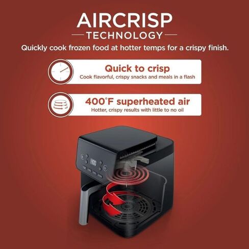 Ninja Pro XL Air Fryer, 6.5 Quart Family Size for Quick Meals, 4-in-1 Functions: Air Fry, Roast, Bake, Reheat, with Nonstick Dishwasher-Safe Basket (Black) in Saudi Arabia