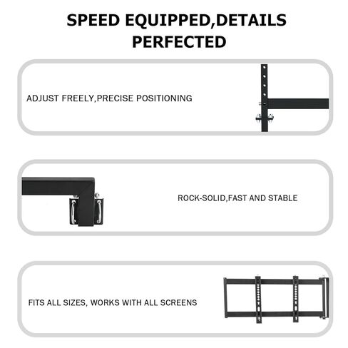 Suppllueer Racing Simulator Triple Monitor Stand Adjustable for 24-32 Inch Screens Triple-Screen Display Stand Compatible with Round Tube Cockpit in Kuwait