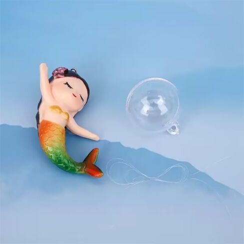 Floating Mermaid Aquarium Decoration, Fish Tank Ornament, Miniature Cartoon Figure, Aquarium Décor Thematic Ornaments in Saudi Arabia