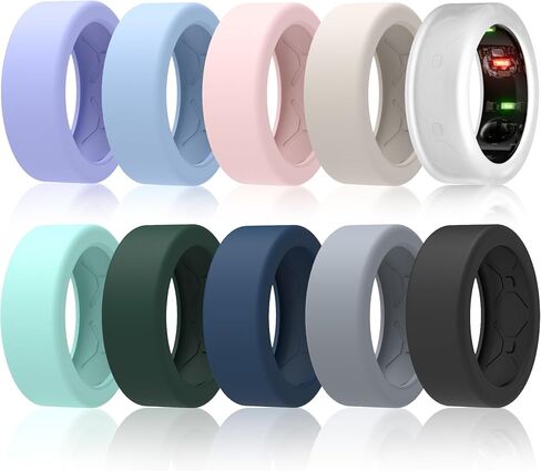 8 عبوات من أغطية Oura Gen 4 /Gen 3/ Samsung Galaxy Ring، غطاء حلقة Oura من السيليكون المرن المضاد للخدش لممارسة التمارين الرياضية في صالة الألعاب الرياضية - في انتظار الحصول على براءة اختراع in Kuwait