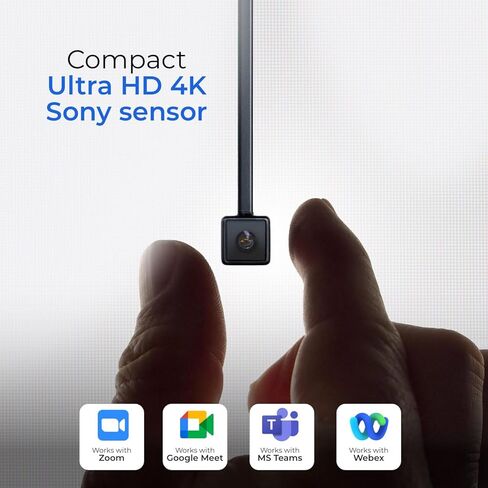 ProXL 4K HD Eye Contact Webcam with Noise Cancelling Mics, SoftLight+ Support, USB Computer Camera for Monitors & Desktops – Zoom Certified, Works with Teams, Meet, and Video Calls in Kuwait