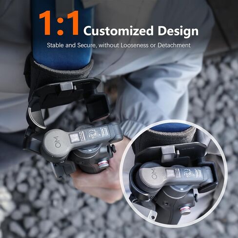 حزام ظهر AMAZEAR حامل سريع الفك لـ DJI OSMO Mobile 8/7 / 7Pro، OM7 Pro Accessories حامل مشبك حزام الكتف للتخزين والاختيار السريع والسهل، أسود in Kuwait