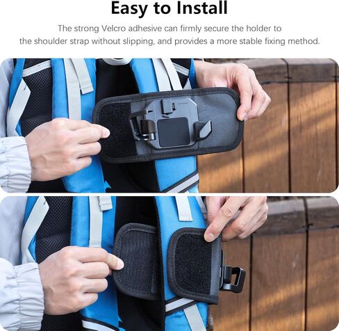 حزام ظهر AMAZEAR حامل سريع الفك لـ DJI OSMO Mobile 8/7 / 7Pro، OM7 Pro Accessories حامل مشبك حزام الكتف للتخزين والاختيار السريع والسهل، أسود in Kuwait