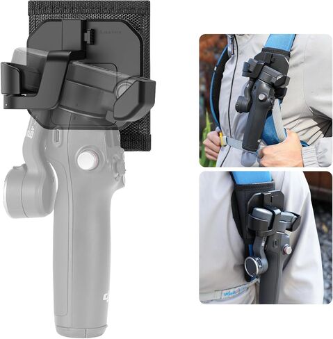 حزام ظهر AMAZEAR حامل سريع الفك لـ DJI OSMO Mobile 8/7 / 7Pro، OM7 Pro Accessories حامل مشبك حزام الكتف للتخزين والاختيار السريع والسهل، أسود in Kuwait