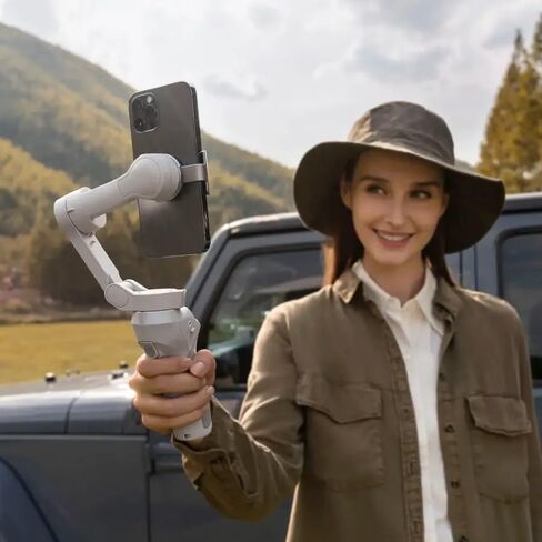 مثبت جيمبال للهواتف الذكية المحمولة DJI Osmo ثلاثي المحاور، جيمبال للهاتف لهاتف iPhone، Andriod، ShotGuides، ActiveTrack 6.0، مثبت تسجيل فيديو لـ TikTok، والسفر، ويوتيوب، مع 256 جيجابايت MSD in Kuwait