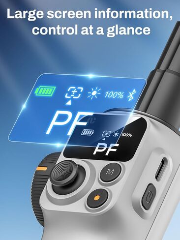 AOCHUAN Smart P2 Magnetic Gimbal Stabilizer for iPhone w/ 2-in-1 Fill Light & AI Tracking Sensor, Face Tracking No App Required, 3-Axis Phone Stabilizer w/Built-in Extension Rod, for Video Recording in Saudi Arabia