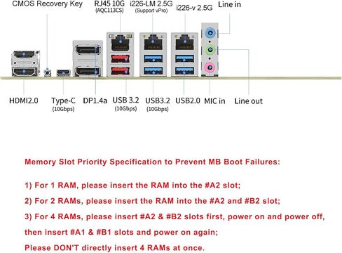 StoneStorm W680 12-Bay NAS Server M-ATX Motherboard(LGA1700, 12th/13th/14th Gen. Desktop Processor), 4* U-DIMM DDR5 MAX 128GB, 3* M.2 NVMe, 12* SATA 3.0, 10G RJ45, PCI-E x16, Type-C 10Gbps, 8K Display in Kuwait