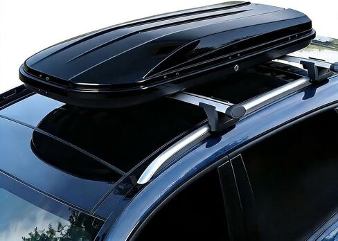 Rooftop Cargo Box Carrier, 19.4 Cubic Hardshell Rooftop Cargo Carrier, Dual-Side Opening, Universal Fit for Cars & SUVs, 165Lbs Weight Capacity with Secure Straps&Keys in Saudi Arabia