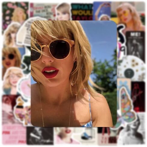 100pcs Music Taylor Stickers Pack,Waterproof Decal for Water Bottle,Adult Teen Kids Travel Case, Laptop, Guitar, Skateboard, Phone, Computer, Bike, Notebook, Helmet in Saudi Arabia