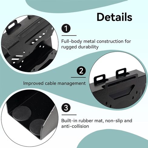 Shinar Metal Bracket Compatible with HP Desktop ProDesk EliteDesk Mini – Under-Desk and Wall Mount Bracket for HP Mini PC Monitor VESA Mount Adapter in Kuwait