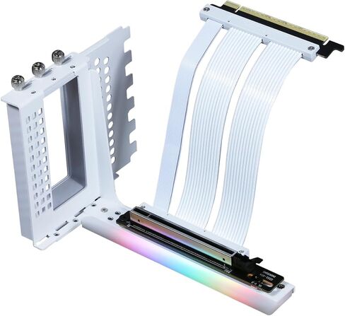 Formulamod V3 Vertical GPU Bracket Kit with PCIe 5.0 x16 Riser Cable, Adjustable (13-17cm) Mount, 5V ARGB Sync, Heavy-Duty Steel, 90-Degree Gen5 Riser for ATX/MATX (7-Slot Open-PCI Design) (Black) in Saudi Arabia