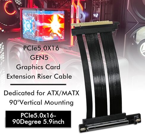 Formulamod V3 Vertical GPU Bracket Kit with PCIe 5.0 x16 Riser Cable, Adjustable (13-17cm) Mount, 5V ARGB Sync, Heavy-Duty Steel, 90-Degree Gen5 Riser for ATX/MATX (7-Slot Open-PCI Design) (Black) in Saudi Arabia