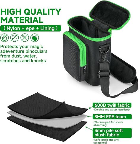 Protective Carrying Case Compatible with LeapFrog Magic Adventures Binoculars and Accessories, Durable Fabric Storage Bag with Shoulder Strap for Outdoor Travel and Exploration (Bag Only) in Saudi Arabia