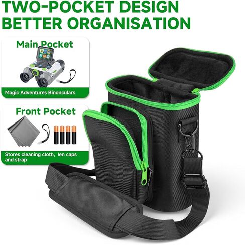 Protective Carrying Case Compatible with LeapFrog Magic Adventures Binoculars and Accessories, Durable Fabric Storage Bag with Shoulder Strap for Outdoor Travel and Exploration (Bag Only) in Saudi Arabia