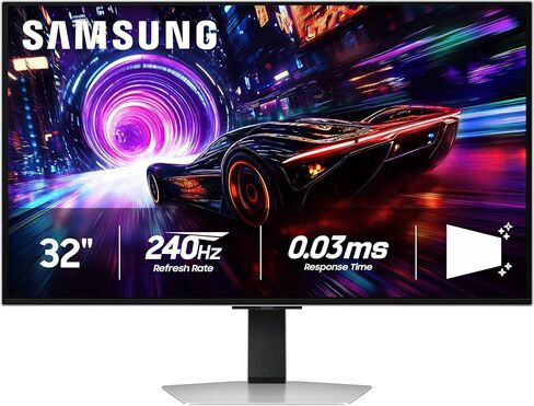 SAMSUNG 32" Odyssey QD-OLED G8 (G81SF), 4K, 240Hz, Gaming Monitor, 0.03ms Response Time, DisplayHDR True Black 400, AMD FreeSync™ Premium Pro, G-Sync Compatibile, 3 Yr Warranty, LS32FG810SNXZA, 2025 in Saudi Arabia