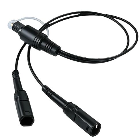 1 in 2 Out Optical Audio Splitter, Digital Fiber Optic Splitter 1 Male Input 2 Female Output, Supports LPCM/DTS for Xbox, PS5, Home Theatre & TV Box in Kuwait