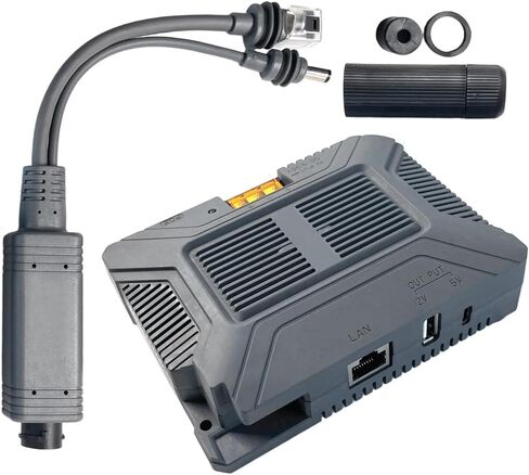 مجموعة حاقن Starlink Mini PoE، 150 وات 12 فولت إلى 48 فولت، محول طاقة عبر إيثرنت مع مقسم، بديل لطبق Starlink Mini، مقاوم للماء IP68 للاستخدام الخارجي خارج الشبكة in Kuwait