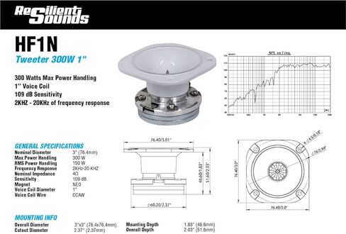 أصوات مرنة HF1N NEO محرك ضغط 300W MAX / 150W RMS 4OHM in Saudi Arabia