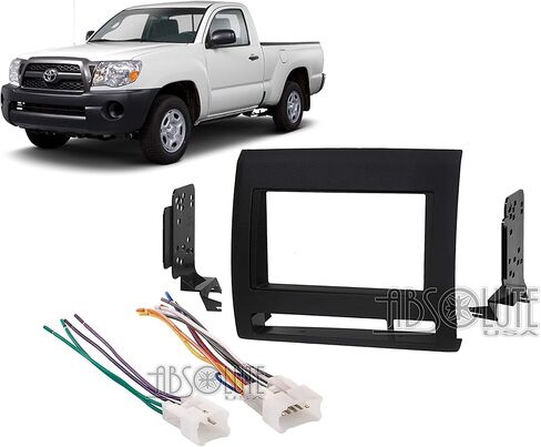Absolute USA ABS95-8214TB Fits Toyota Tacoma 2005-2011 Double DIN Car Stereo Harness Radio Dash Kit Black in Saudi Arabia