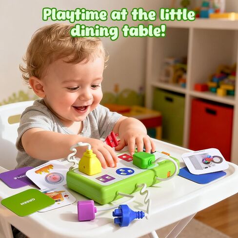 JoyCat Busy Board Plug Playset for Toddlers 1-3, Sensory Power Strip with Colors, Songs & Appliance Sounds, Fine Motor Learning Board with Cards & Suction Cups, Travel Activity for Car & Home in Saudi Arabia
