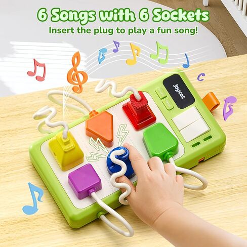 JoyCat Busy Board Plug Playset for Toddlers 1-3, Sensory Power Strip with Colors, Songs & Appliance Sounds, Fine Motor Learning Board with Cards & Suction Cups, Travel Activity for Car & Home in Saudi Arabia