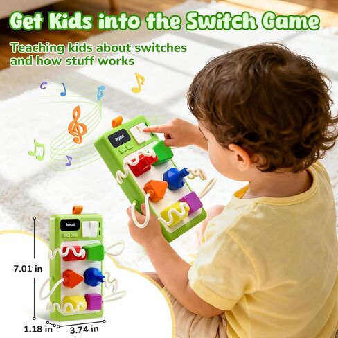JoyCat Busy Board Plug Playset for Toddlers 1-3, Sensory Power Strip with Colors, Songs & Appliance Sounds, Fine Motor Learning Board with Cards & Suction Cups, Travel Activity for Car & Home in Saudi Arabia
