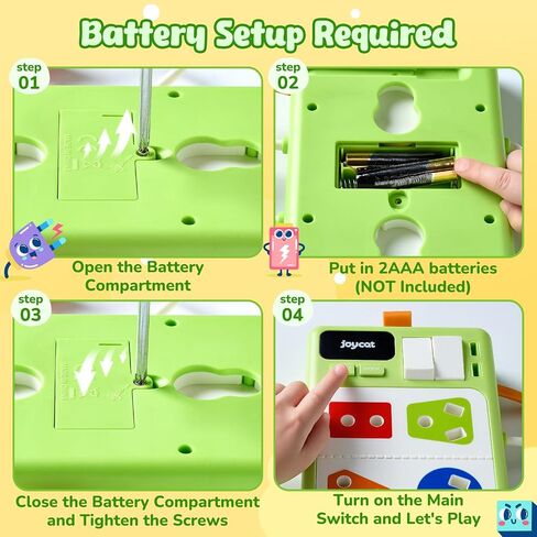 JoyCat Busy Board Plug Playset for Toddlers 1-3, Sensory Power Strip with Colors, Songs & Appliance Sounds, Fine Motor Learning Board with Cards & Suction Cups, Travel Activity for Car & Home in Saudi Arabia