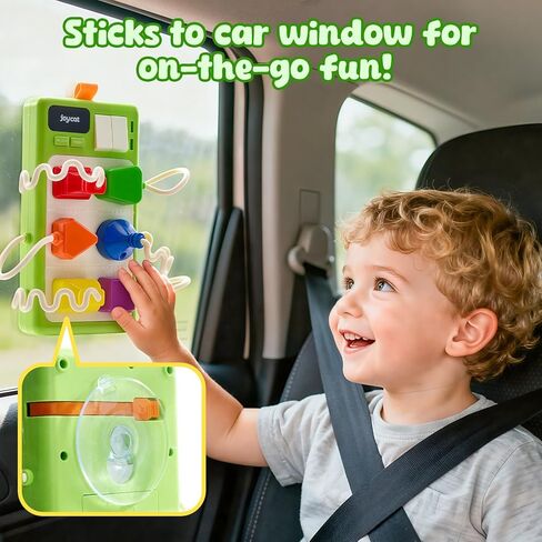 JoyCat Busy Board Plug Playset for Toddlers 1-3, Sensory Power Strip with Colors, Songs & Appliance Sounds, Fine Motor Learning Board with Cards & Suction Cups, Travel Activity for Car & Home in Saudi Arabia