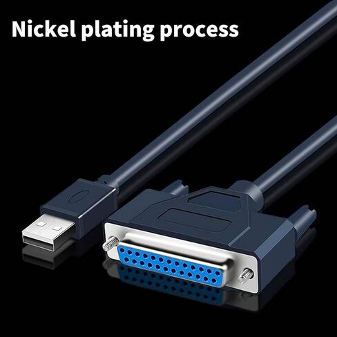 Printer Cable USB 2.0 to Parallel Adapter DB25 Parallel Printer Cable Adapter with Thumb Screws Connectors Data Transfer in Kuwait