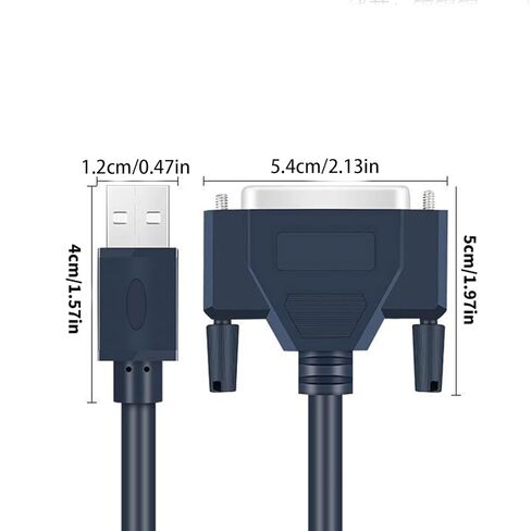 Printer Cable USB 2.0 to Parallel Adapter DB25 Parallel Printer Cable Adapter with Thumb Screws Connectors Data Transfer in Kuwait