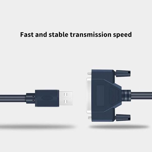 Printer Cable USB 2.0 to Parallel Adapter DB25 Parallel Printer Cable Adapter with Thumb Screws Connectors Data Transfer in Kuwait