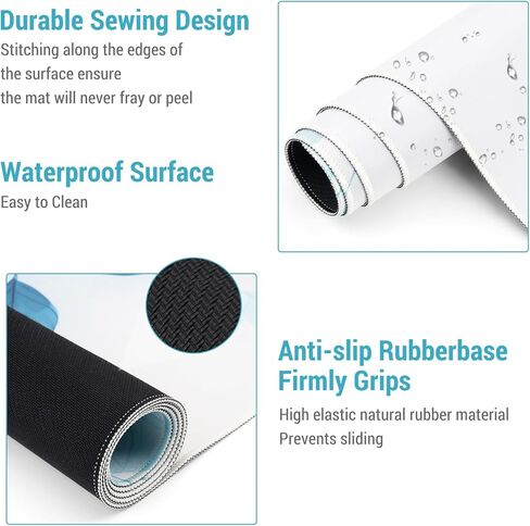 Conmputer Desk Mat Set, 4 in 1 Cloud-Shaped Ergonomic Wrist Rest Set, Mouse Pad with Non-Slip Base, Memory Foam Silicone Lining Keyboard Wrist Rest, Computers, Offices, Gaming, Blue Stained Leaves in Saudi Arabia