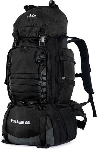 90L Hiking Backpack, Camping Travel Backpack with Rain Cover Lightweight Travel Daypack for Climbing Camping Touring (Green) in Saudi Arabia