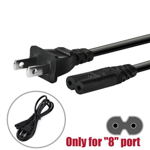 DKKPIA US 2-Prong Fig 8 AC Power Cord Cable Lead Connector for PS2 PS3 PS4 Slim in Saudi Arabia