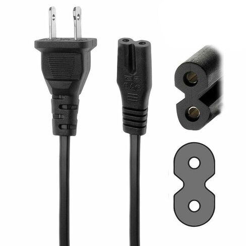 DKKPIA US 2-Prong Fig 8 AC Power Cord Cable Lead Connector for PS2 PS3 PS4 Slim in Saudi Arabia