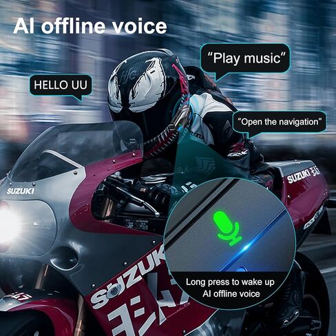 T1PRO Motorcycle Bluetooth Headset​​ - Bluetooth 6.0 for Motorcycle, 40H Playtime, IPX67 Waterproof, Dual Device Connect, Auto-Answer Calls, HiFi Sound with Noise Cancellation in Saudi Arabia