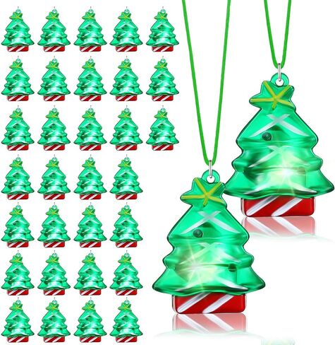 Yinkin 50 Pcs Christmas Light up Necklace for Adults Flashing Necklaces Glow Necklaces Bulk for Xmas Party Favors Stocking Stuffers Christmas Ornaments Decoration in Saudi Arabia