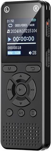 160GB Digital Voice Recorder, Portable Audio Recorder with Built-in Speaker, Voice Activated, WAV, A/B Repeat & Password Protection – Ideal for Meetings, Lectures & Interviews in Kuwait