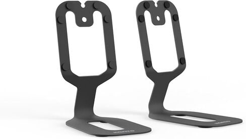 Kanto SU2 Rear-Mounted Desktop Speaker Stands for Uki and Ora | Elevated and Angled to Improve Sound | ¼-20 Thread | Holds 3.1 lbs | Pair | Black in Saudi Arabia