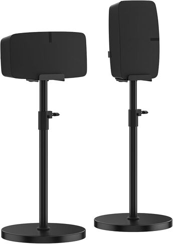 حامل مكبر صوت قابل للتعديل لارتفاع Notiela لـ Sonos Five & Play 5 مكبر صوت يدعم عموديًا وأفقيًا - حامل أرضي عالي التحمل لـ Sonos Play 5 Gen 2 وSonos Five مع إدارة الكابلات، أبيض in Kuwait