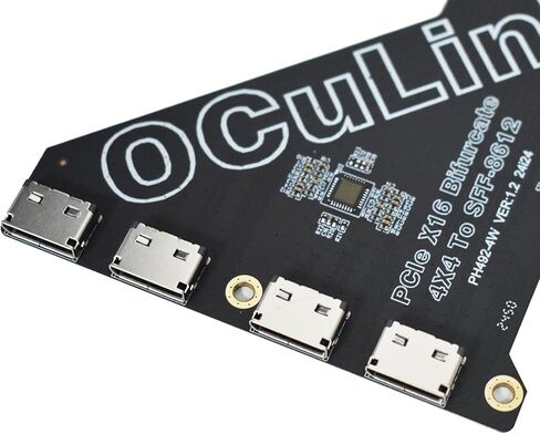 بطاقة محول PCIe 4.0 x16 إلى Oculink الخارجية SFF-8612 مع 4 كابلات Oculink بطول 1 متر in Saudi Arabia