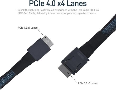 بطاقة محول PCIe 4.0 x16 إلى Oculink الخارجية SFF-8612 مع 4 كابلات Oculink بطول 1 متر in Saudi Arabia