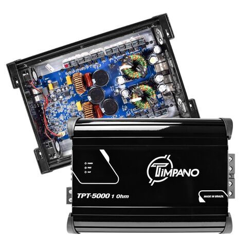 Timpano TPT-5000 1 Ohm مكبر صوت كامل النطاق - 5000 واط RMS فئة D 1 قناة أمبير مدمجة لتركيب صوت PRO أو مكبرات صوت متوسطة المدى أو برامج تشغيل على أنظمة صوت السيارة in Kuwait
