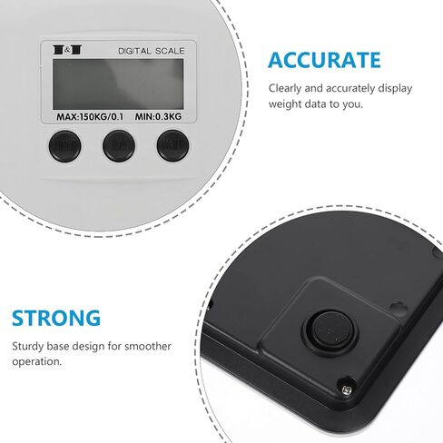 مقياس وزن رقمي متعدد الوظائف للحيوانات الأليفة مزود بشاشة LCD ومقياس صحي للأولاد والبنات والجرو والقطط والأرنب والمنزل الإلكتروني الأبيض بدون وزن البطارية in Kuwait